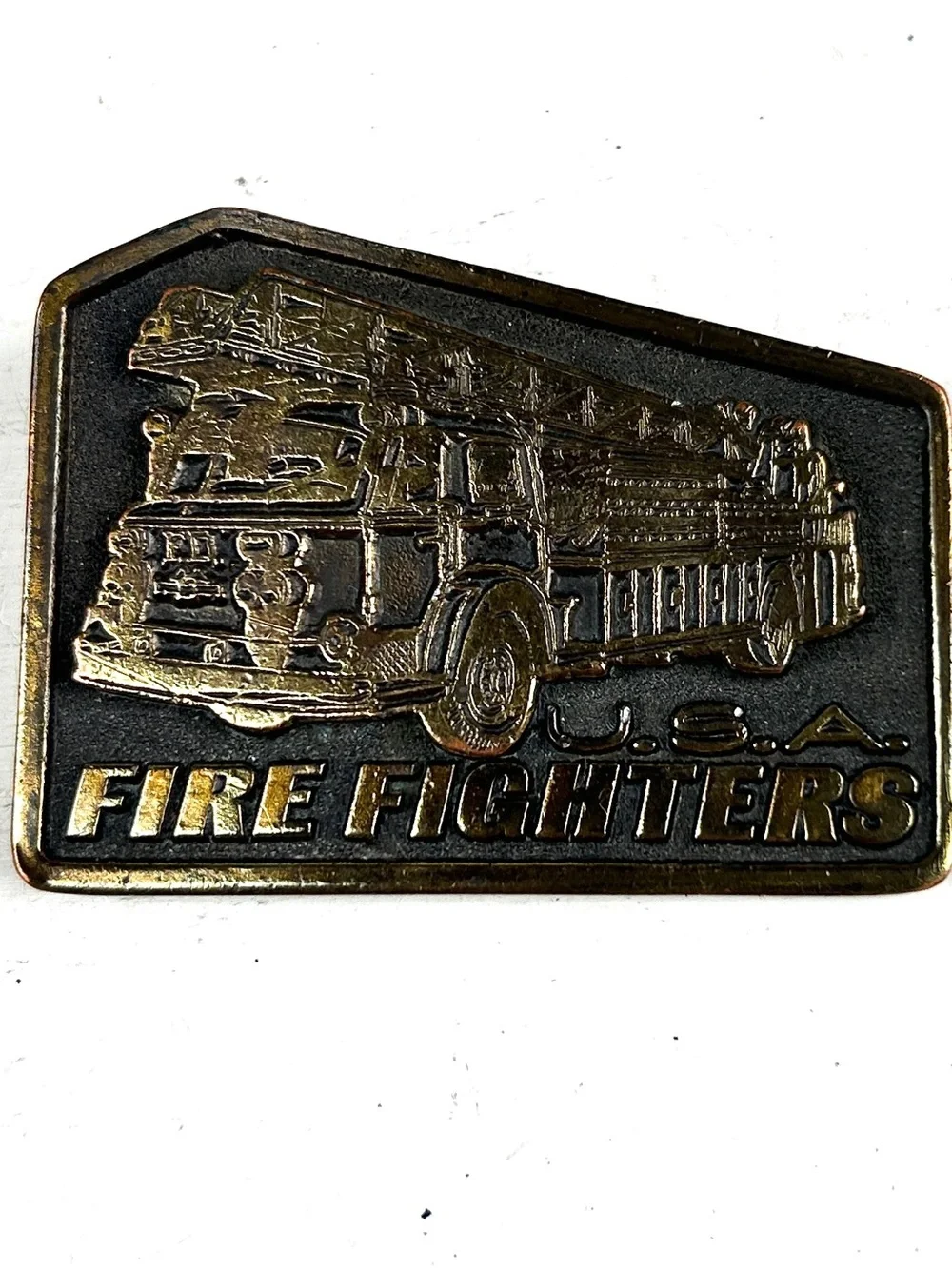 Adezy Colorado American Fire Fighters Engine Firefighter Vintage Belt Buckle